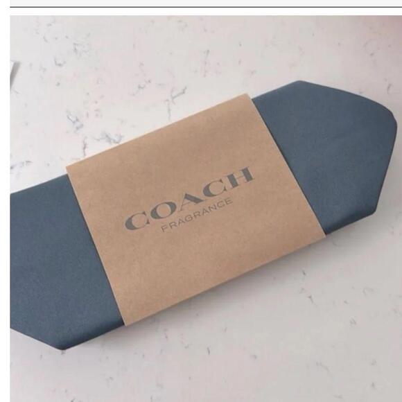 Slate Blue Coach Large Cosmetic-Toiletry Bag/Pouch NEW - Picture 1 of 2
